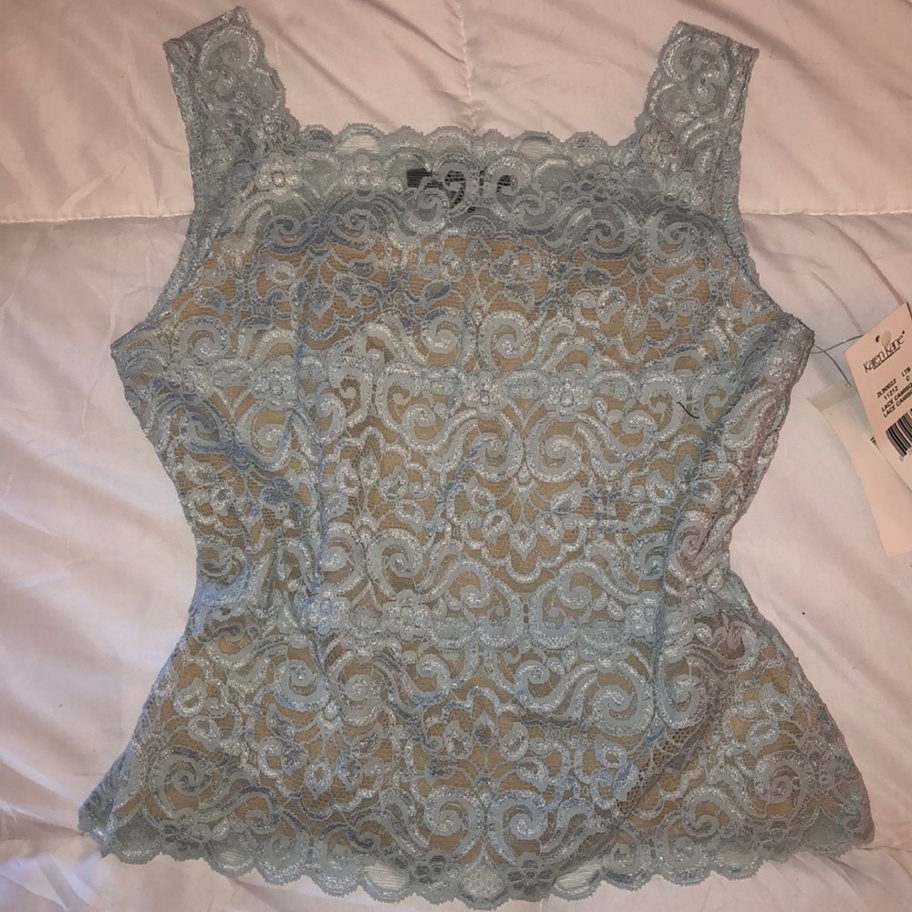 Stunning ice blue lace camisole
